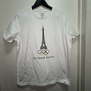 White La Tour Eiffel Men's T-Shirt